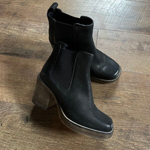 Women's Diba True Black Heeled Boots Size 7